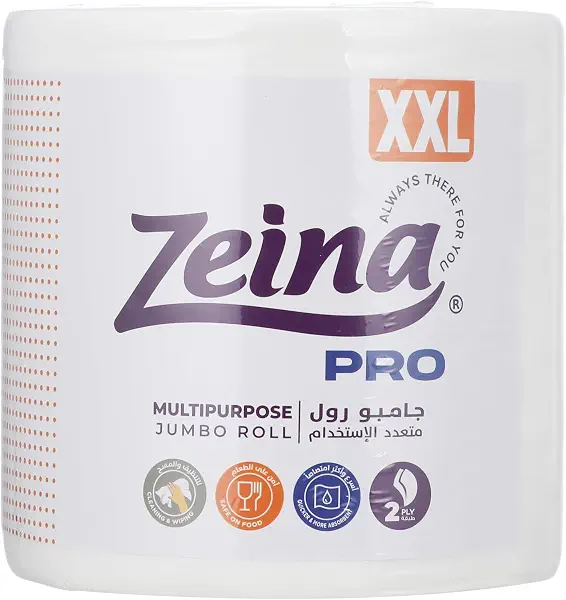 سعر ومواصفات رول مناديل مطبخ جامبو من زينا، مقاس XXL (B08WJL18B3) على Amazon EG
