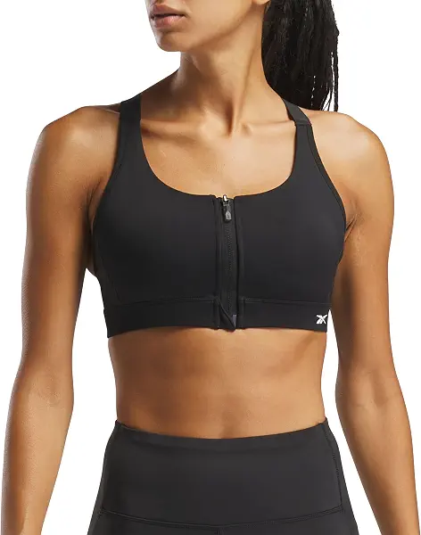 سعر ومواصفات ريبوك Reebok Womens LUX FRONT-ZIP HIGH IMPACT BRA Sports Bra (pack of 1) (B0D6M3F16P) على Amazon EG