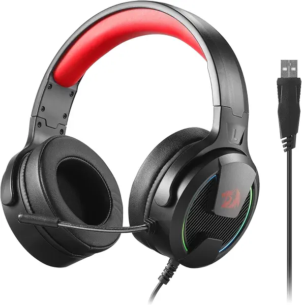 سعر ومواصفات ريدراجون سماعة راس للالعاب H315 RGB - سماعة كمبيوتر سلكية مع مشغلات 40 ملم، ميكروفون بخاصية الغاء الضوضاء، اتصال USB، تصميم خفيف الوزن، وسائد اذن من جلد البولي يوريثين الناعم لراحة قصوى (B0F78Q4QFH) على Amazon EG