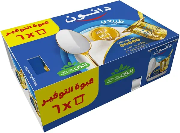 سعر ومواصفات زبادي سادة طبيعي من دانون، 6 × 85 جرام (B0G1YP16V9) على Amazon EG