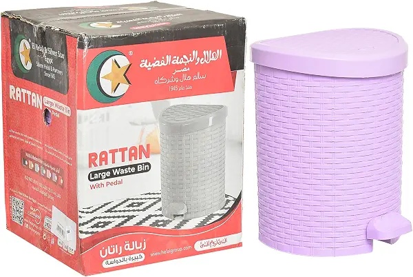 سعر ومواصفات زبالة راتان كبيرة موف (B09K6G325X) على Amazon EG