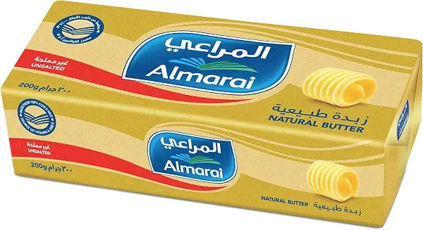 سعر ومواصفات زبدة طبيعية غير مملحة من المراعي، 200 جم (B08948VWS8) على Amazon EG