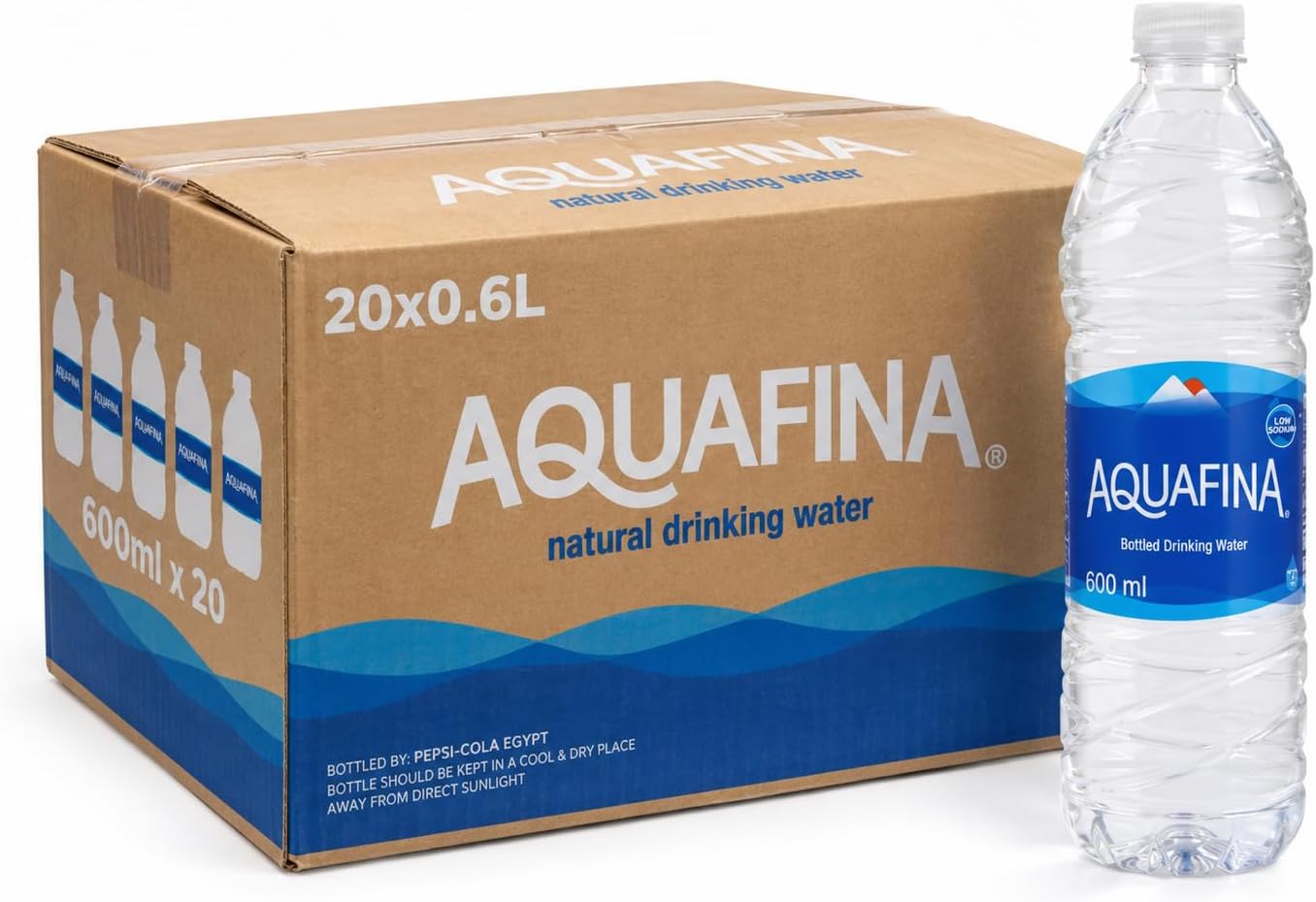 سعر ومواصفات زجاجات مياه اكوا فينا 20 زجاجة - 600 مل، ملليلتر (B08WJLCKZT) على Amazon EG