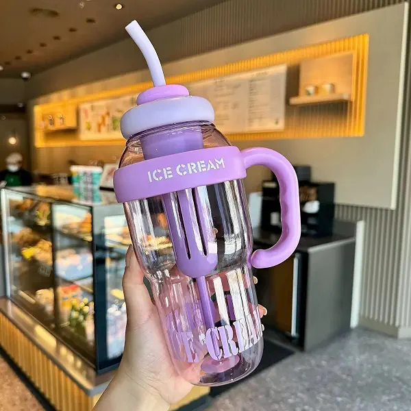 سعر ومواصفات زجاجة ماء بسعة 1300 مل مع شاليموه من Next store تصميم رياضي للأطفال والكبار، مثالية للتخييم والرياضة، كوب ماء بحجم كبير وبطن لطيف للسهولة والحمل (ارجواني) (B0FLVVXVWZ) على Amazon EG