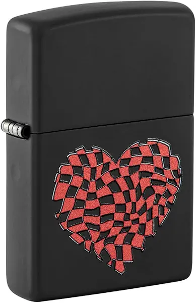 سعر ومواصفات زيبو ولاعة جيب سوداء غير لامعة بتصميم قلب (B0CG9Z2LSK) على Amazon EG