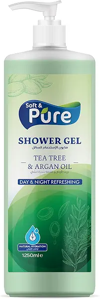 سعر ومواصفات سائل الاستحمام بخلاصة شجرة الشاي و زيت الارجان من سوفت & بيور - ١٢٥٠ مل، (B0BMXWF1P3) على Amazon EG