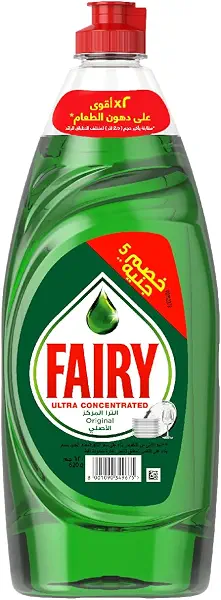سعر ومواصفات Fairy الترا مركز، الرائحة الأصلية، سائل غسيل الصحون 620 مل (B09VFKCY35) على Amazon EG