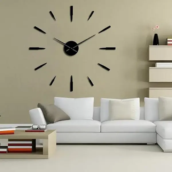 سعر ومواصفات ساعة حائط ثلاثية الأبعاد بدون أرقام، خشب، أسود (B0CYL65K8X) على Amazon EG