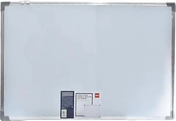 سعر ومواصفات سبورة بيضاء مغناطيسية مزدوجة الجانب من ديلي ايجي، مقاس 60 × 90 سم، أبيض، V600 (B0H95DRV46) على Amazon EG