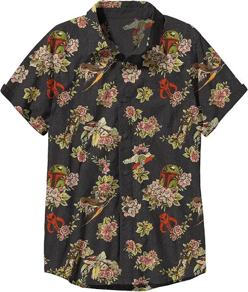 سعر ومواصفات ستار وورز ستار ورز قميص رجالي ستار ورز Fett Floral منسوج بأزرار سفلية وأزرار سفلية (B09YZR39FZ) على Amazon EG