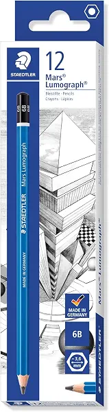 سعر ومواصفات ستيدلار قلم رصاص لوموجراف من مارس 100-6B قلم واحد (B001A1VAH0) على Amazon EG