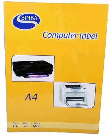 سعر ومواصفات ستيكر كمبيوتر من سيمبا 210 × 297 25 ورقه A4 تقسيم 1 بينك (B0C571C1K2) على Amazon EG