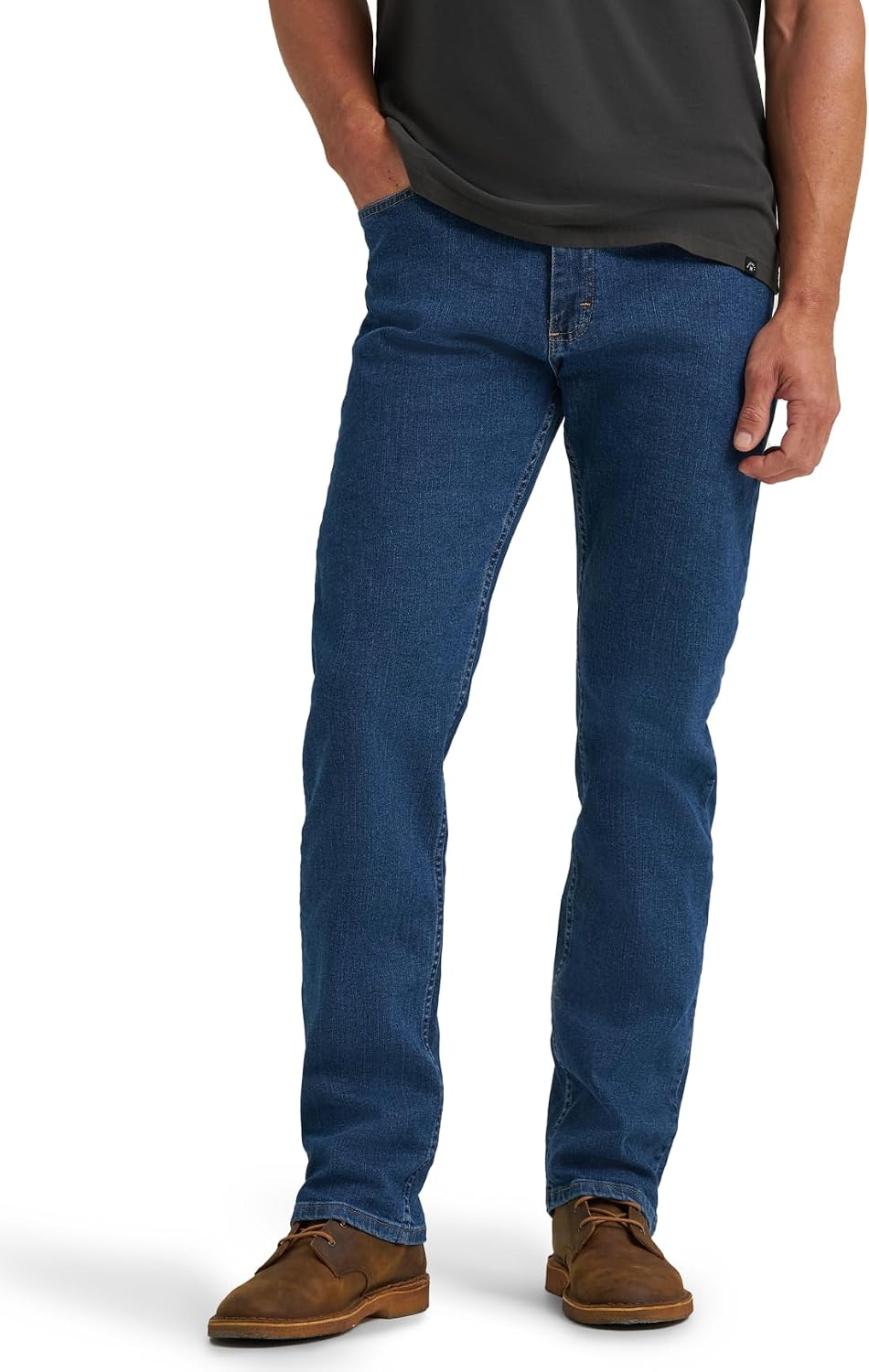 سعر ومواصفات Wrangler سروال جينز للرجال من رانغلر اوثينتيكس بقصة عادية وتصميم مريح ومرن وخصر مرن، لون دارك ستونوش، 44 عرض × 30 طول (B074KL1KJB) على Amazon EG