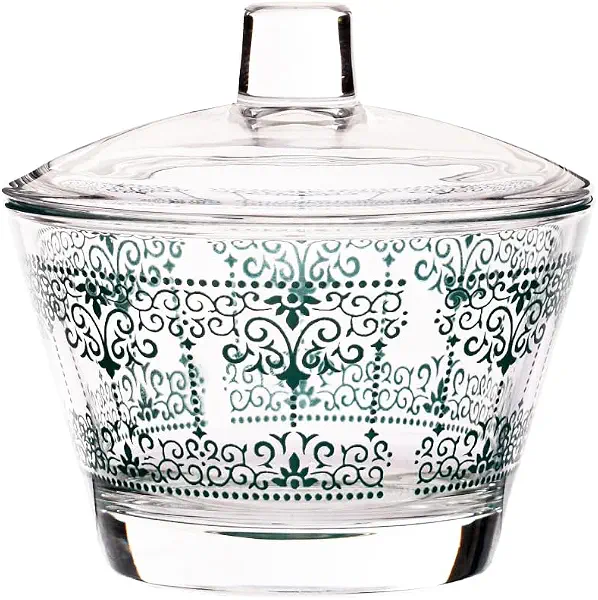 سعر ومواصفات سكرية زجاج بغطاء شفافة 0565/43911 من دملاج (2 قطعة)، متعدد الألوان (B0CD5PCTGW) على Amazon EG