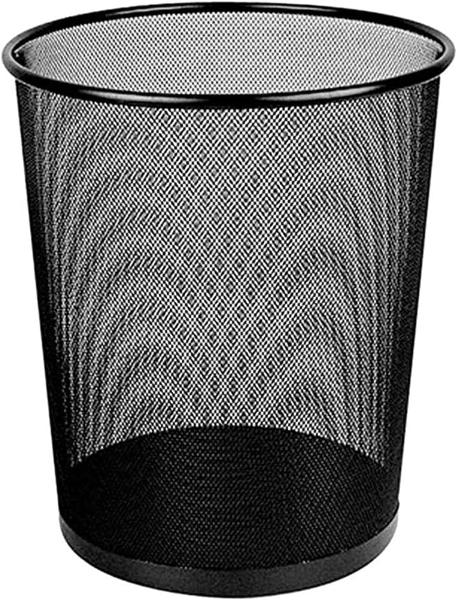 سعر ومواصفات سلة مهملات معدنية- اسود، يُفتح من أعلى (B08YNRWXR4) على Amazon EG