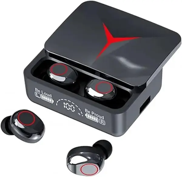 سعر ومواصفات سماعات رأس بلوتوث M90 Pro لاسلكية داخل الأذن بخاصية إلغاء الضوضاء، سماعة رأس لاسلكية مع مايكروفون وتحكم باللمس، متوافقة مع آيفون وأندرويد مع علبة شحن بشاحن باور بانك (M90 Pro) (B0DX25S5H8) على Amazon EG