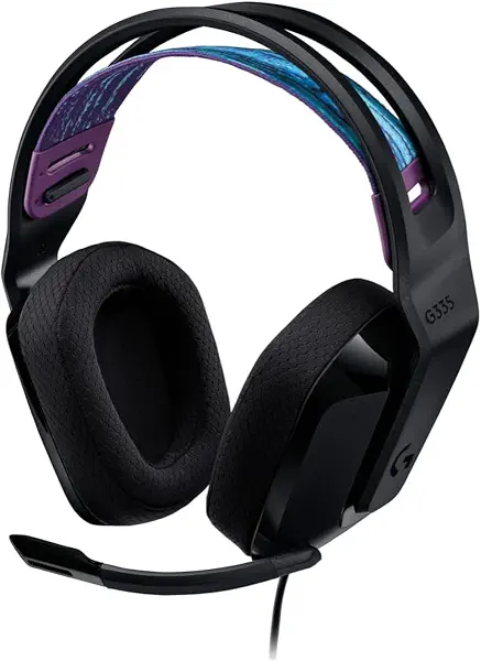 سعر ومواصفات سماعة R709 لارا بسلك فوق الأذن راس سلكية للالعاب مع ميكروفون من لوجيتيك G335 مقبس صوت 3.5 ملم ووسائد اذن الميموري فوم المريح والخفيف الوزن متوافقة جهاز الكمبيوتر والبلاي ستيشن اسود (B07W6J6TG5) على Amazon EG