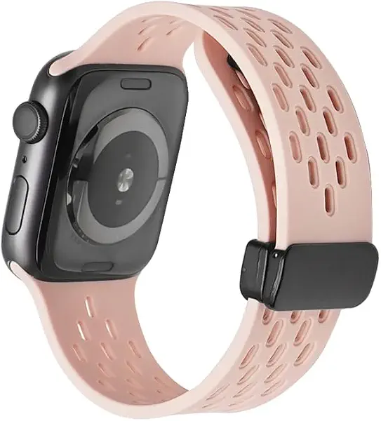 سعر ومواصفات سوار ساعة سيليكون من Next Store متوافق مع ساعه اي ووتش سيريس 1/2/3/4/5/6/7/8/9/10/الترا/الترا2 مقاس 42/44/45/46/49، تصميم بفتحات تهوية،مقاوم للماء والعرق (B0F2G481BF) على Amazon EG