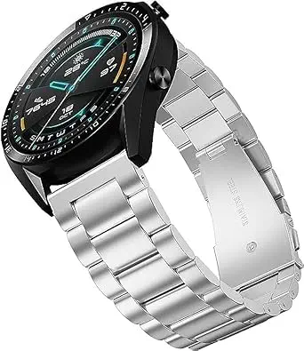 سعر ومواصفات سوار ساعة من Nopatia معدني 22mm متوافق مع Samsung Galaxy Watch 3 45mm/Gear S3 و Huawei Watch GT 6/5/4 46mm و Garmin Fenix 8/7 47mm - حزام ستانلس ستيل بديل فاخر (B0GCNDRBYM) على Amazon EG
