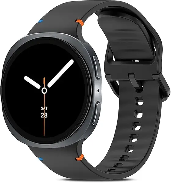 سعر ومواصفات سوار ساعة من السيليكون من Next Store متوافق مع Samsung Galaxy Watch 8 و 8 Classic، حزام بديل ناعم ومتين للرجال والنساء، مريح في الارتداء، مقاوم للعرق وسريع الفك والتركيب. (اسود) (B0FWKV1KK4) على Amazon EG