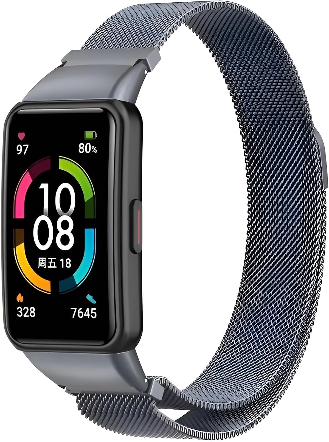 سعر ومواصفات سوار من VOMA متوافق مع Huawei Band 6 مصنوع من الفولاذ المقاوم للصدأ بتصميم شبكي سوار بديل قابل للتعديل مع قفل مغناطيسي يناسب الرجال والنساء. (B0HHF2C5X2) على Amazon EG