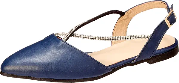 سعر ومواصفات سواي Leather flat pointy sling backs elegant with a criss-cross thin elastic (B0DKR44LBZ) على Amazon EG