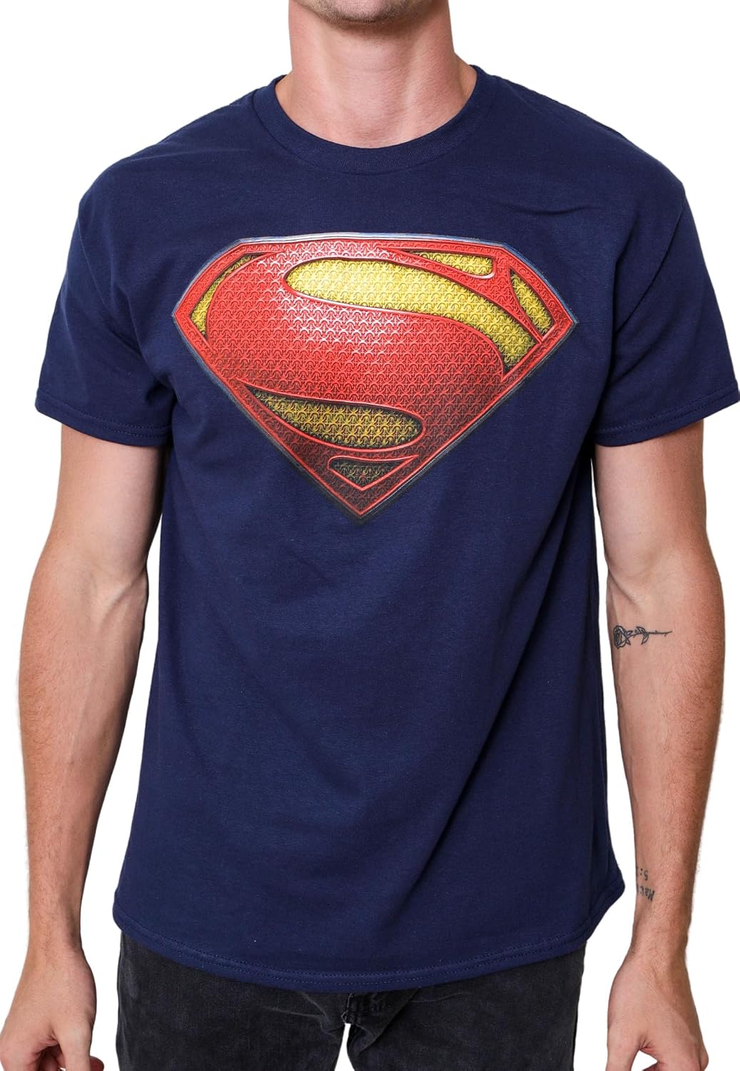 سعر ومواصفات سوبرمان تي شيرت للبالغين مطبوع عليه شعار Justice League DC (B0C9JRFGD3) على Amazon EG