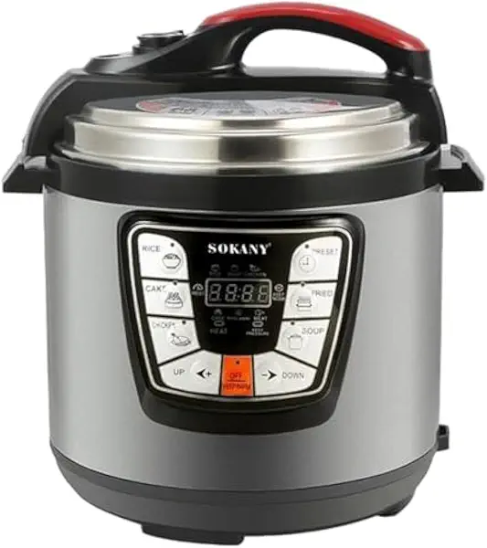 سعر ومواصفات سوكاني طنجرة ضغط SK-2401، سعة 6 لتر، فضي/اسود (B0CQYWGNS4) على Amazon EG