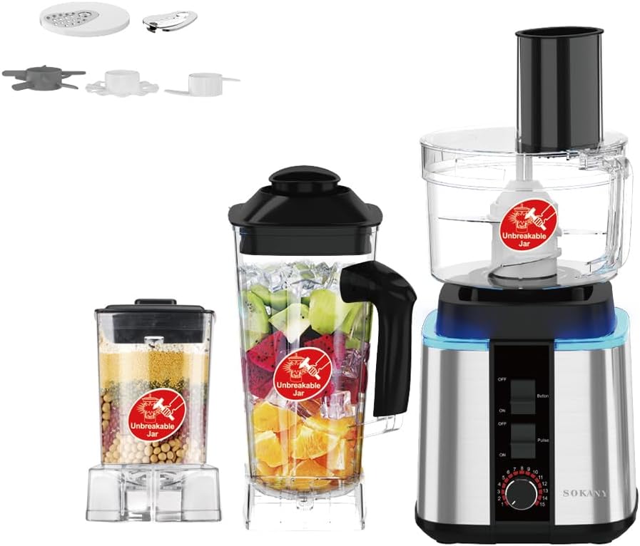 سعر ومواصفات سوكاني محضر طعام 9 في 1 6000 واط - SK-888N (B0HCZHM5GL) على Amazon EG