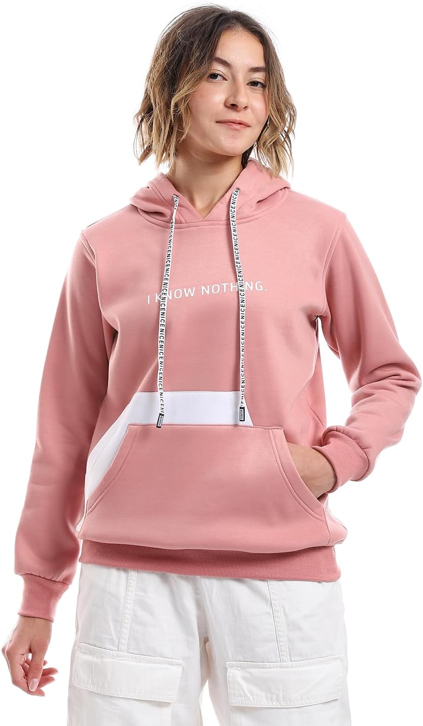 سعر ومواصفات سويت شيرت بغطاء للرأس مطبوع مع جيب أمامي للنساء من سيزر (B0CL34VTGT) على Amazon EG