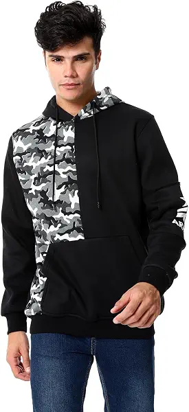 سعر ومواصفات سويت شيرت رجالي مغلق بغطاء للرأس بتصميم عسكري من سيزر (B0CJVFYY4P) على Amazon EG