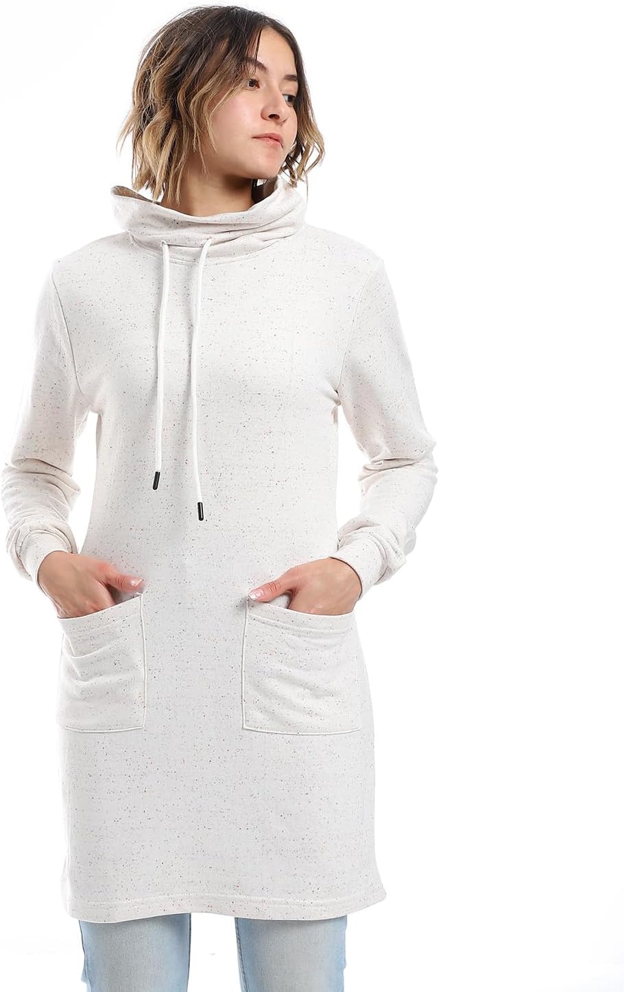 سعر ومواصفات اندورا سويت شيرت سيلف باترن للنساء من اندروا 36W24W30315، ياقة عالية (B0CKTFXRNV) على Amazon EG