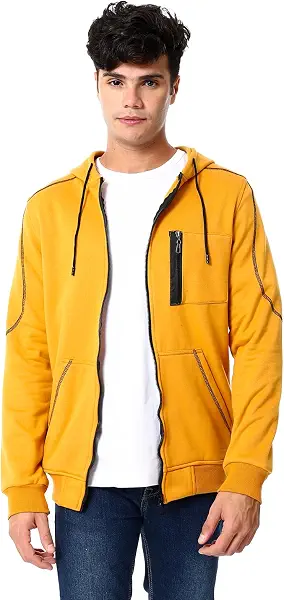 سعر ومواصفات سيزر CAESAR Mens Front Pockets Zipped Hoodie Hoodie (pack of 1) (B0CJVDZ5T6) على Amazon EG