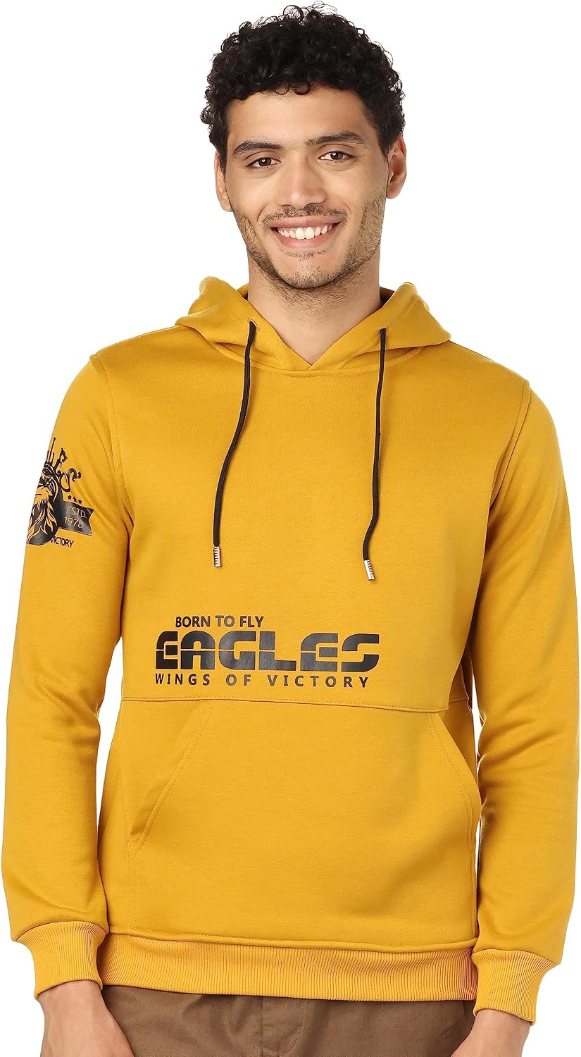سعر ومواصفات سيزر CAESAR Mens Mens Printed Eagle Hoodie With Front Pockets HOODIE (pack of 1) (B0BGSJSTK3) على Amazon EG