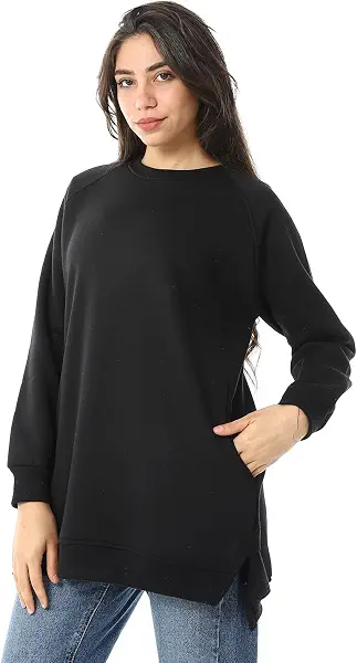 سعر ومواصفات سيزير CAESAR Womens Women Long Closed Hoodie With Side Pockets Hoodie (B0DK77JDZJ) على Amazon EG