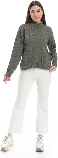 سعر ومواصفات سيزير Caesar Womens women wool plain pullover with Half neck and multidesign women wool plain pullover with Half neck and multidesign (B0DYNQDHTT) على Amazon EG