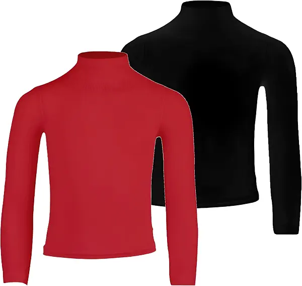 سعر ومواصفات سيلفي Silvy Girls Long Sleeve Set Of 2 Pieces Cellina High Girls Long Sleeves High Neck Top Underwear (B08BWSJM1W) على Amazon EG