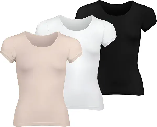 سعر ومواصفات سيلفي Silvy Womens Half Sleeve Set Of 3 Pieces Lucy Top Half Sleeves Round Neck (B0DC5B74S1) على Amazon EG