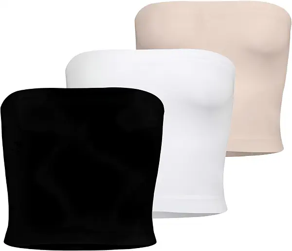 سعر ومواصفات سيلفي Silvy Womens Set Of 3 Pieces Tube Top Sleeveless Top Underwear (B0DC59G4X9) على Amazon EG