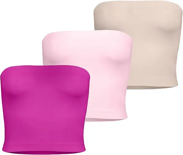 سعر ومواصفات سيلفي Silvy Womens Set Of 3 Pieces Tube Top Sleeveless Top Underwear (B0DC59XCKQ) على Amazon EG