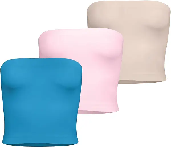 سعر ومواصفات سيلفي Silvy Womens Set Of 3 Pieces Tube Top Sleeveless Top Underwear (B0DC5B7S8R) على Amazon EG