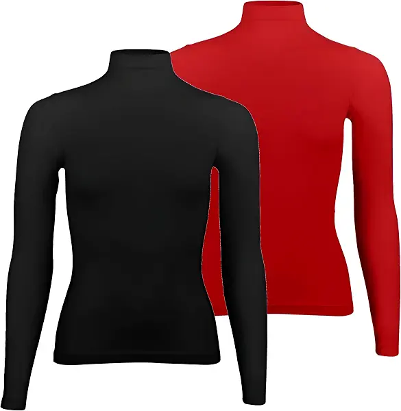 سعر ومواصفات سيلفي Silvy Womens Set Of 2 Pieces Celina High Top Long Sleeves High Neck (B0DC5BBLX8) على Amazon EG
