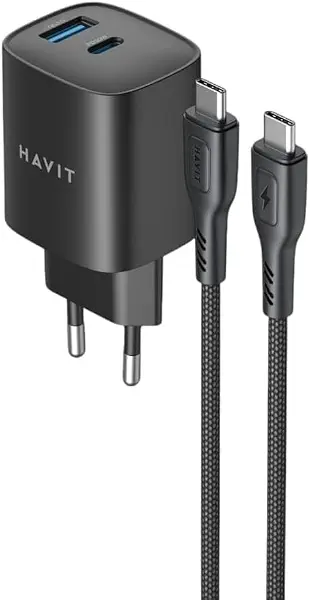 سعر ومواصفات شاحن ST932 EU 30W جان بكابل نايلون USB-C إلى USB-C 60W، قابس EU، أسود، متوافق مع آيفون 15/16، سامسونج جالكسي، هواوي، شياومي، أوبو، فيفو، ريلمي، هونر، آيباد، ماك بوك إير، نينتندو سويتش (B0H4D1BG3G) على Amazon EG