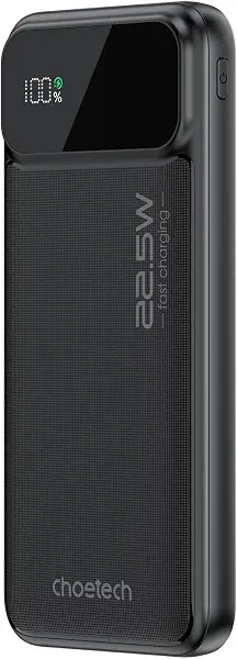 سعر ومواصفات شاحن باور بانك، شاحن محمول 10000mAh سريع الشحن بتقنية توصيل الطاقة بقوة 22.5 W وشاشة ديجيتال ليد ومنافذ USB-C وUSB-A مزدوجة وحزمة بطارية مدمجة متوافقة مع آيفون وسامسونج وتابلت من تشوي تيك، أسود، B728 (B0HCHFT322) على Amazon EG