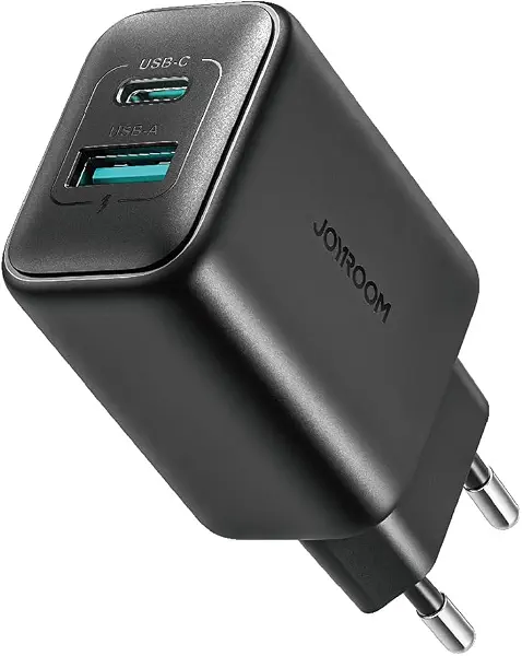 سعر ومواصفات شاحن سريع JR-TCF13 بمنفذين USB نوع ايه وUSB نوع سي بقدرة 25 وات، مخرج 25 وات، شاحن حائط صغير للموبايلات الذكية وأجهزة التابلت من جوي رووم، أسود (B0DCFRH9HP) على Amazon EG