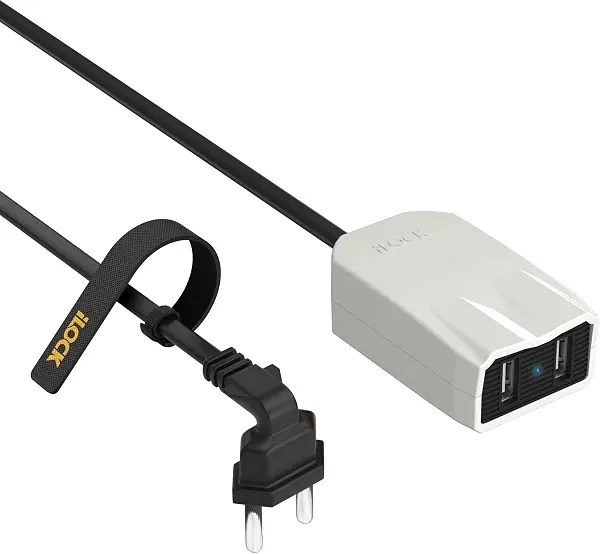 سعر ومواصفات شاحن من آي لوك بتقنية USB Type-A، متوافق مع الهواتف والتابلت والباور بانك والكاميرات، بمنفذين (B0F7C6NJPG) على Amazon EG