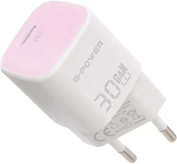 سعر ومواصفات شاحن من جي باور بتقنية USB Type-C، متوافق مع آيفون 14/13 وسامسونج جالاكسي وجوجل بيكسل وآيباد، بمنفذ واحد (B0D9HM211Y) على Amazon EG