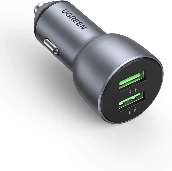 سعر ومواصفات شاحن من يو جرين بمنفذ USB متوافق مع آيفون 14 و جالاكسي S23 و شاومي بمنفذين 36 واط مع شحن سريع و حماية متعددة المستويات (B089CRJZ2J) على Amazon EG