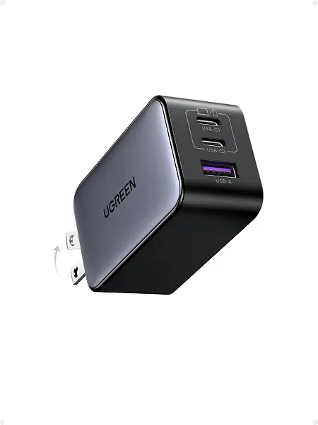 سعر ومواصفات شاحن نيكسود 65 وات USB-C بتقنية الشحن السريع GaN PPS بثلاثة منافذ، محول طاقة USB-C PD لأجهزة اللاب توب، ماك بوك برو/اير، جالاكسي S22/S21، ديل XPS 13، ايفون 13/13 برو ماكس، اي باد برو، بيكسل6 من يوجرين (B091BGMKYS) على Amazon EG