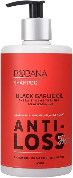 سعر ومواصفات شامبو بزيت الثوم الاسود من بوبانا، 400 مل 00 (B0114EBVVM) على Amazon EG